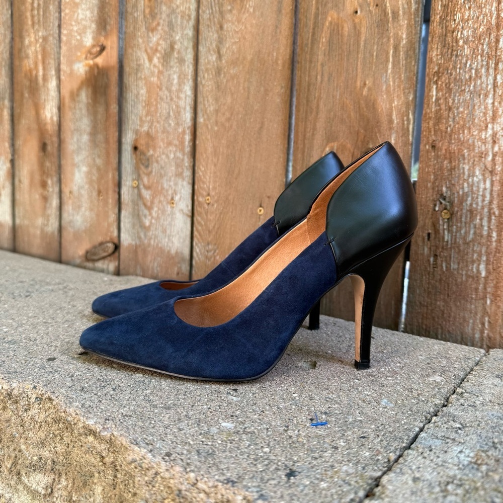 Madewell Midnight Blue and Ebony Heels